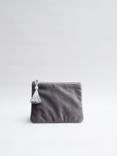 Annie Velvet Purse in Charcoal by ChalkUK